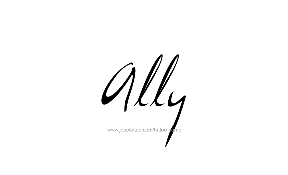 Tattoo Design  Name Ally   