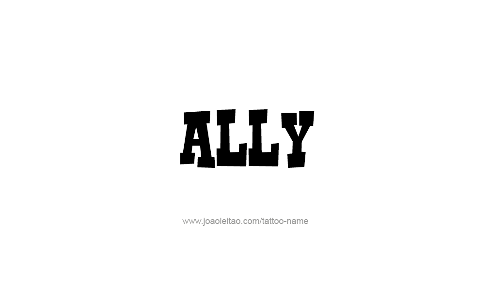 Tattoo Design  Name Ally   