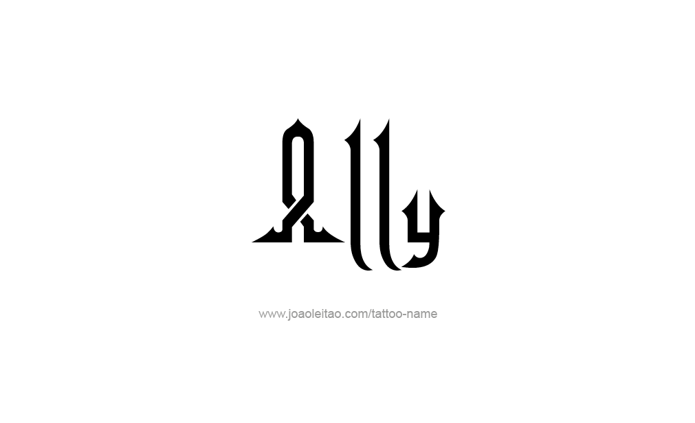 Tattoo Design  Name Ally   