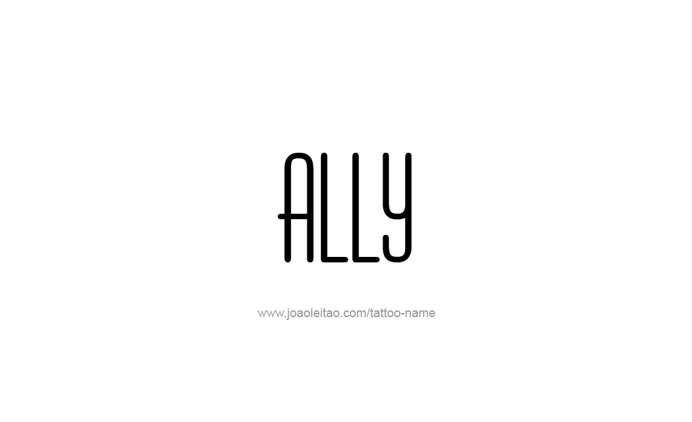 Tattoo Design  Name Ally   