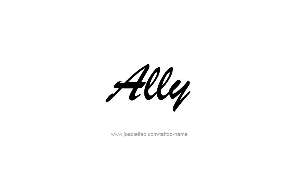 Tattoo Design  Name Ally   