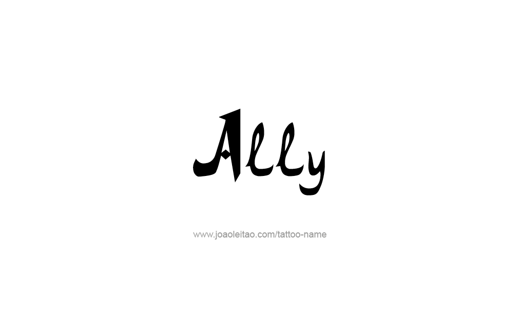 Tattoo Design  Name Ally   