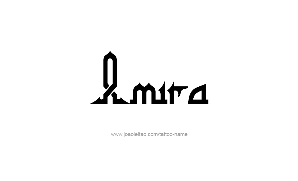 Tattoo Design  Name Amira   