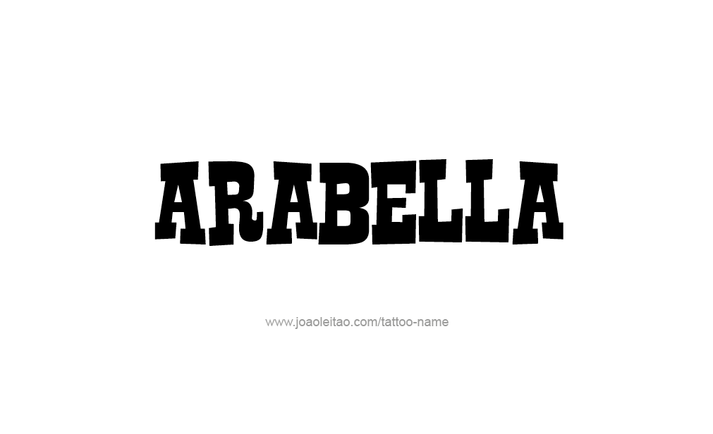 Tattoo Design  Name Arabella   