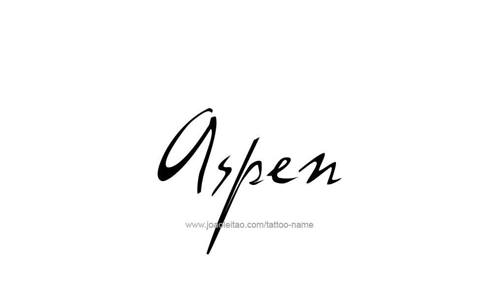 Tattoo Design  Name Aspen  