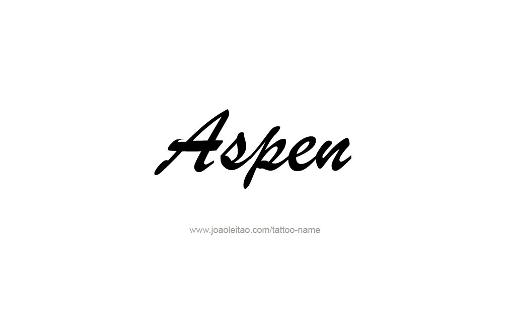 Tattoo Design  Name Aspen  