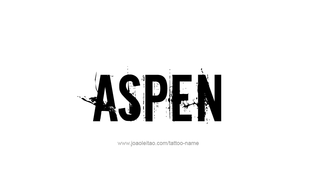 Tattoo Design  Name Aspen  