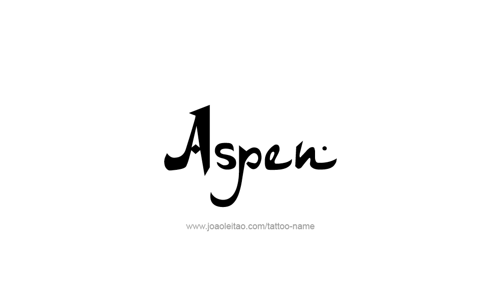 Tattoo Design  Name Aspen  