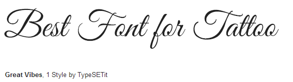 great-vibes Font Style - Best Tattoo Fonts