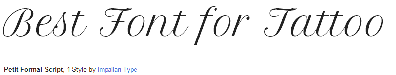 petit-formal Font Style