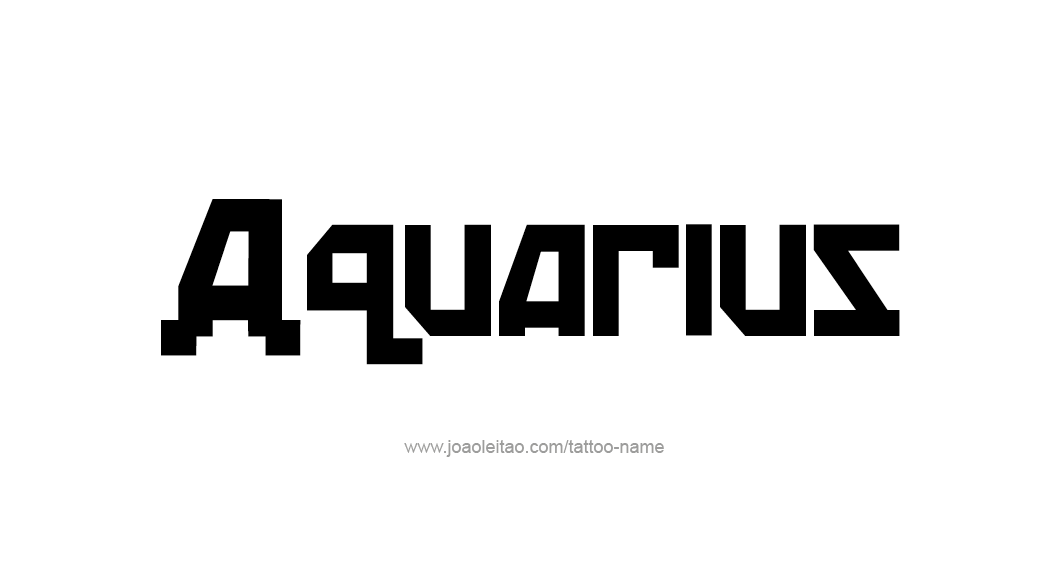 Tattoo Design Horoscope Name Aquarius