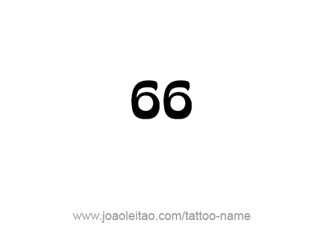 Tattoo Design Number Sixty Six