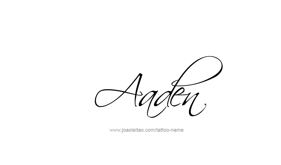 Tattoo Design  Name Aaden   