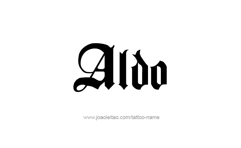 Aldo Name Tattoo Designs