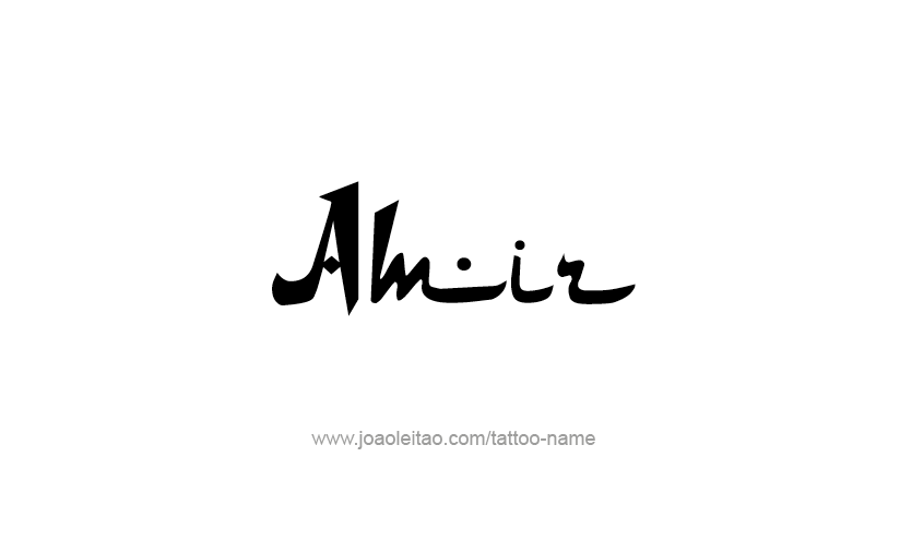 Tattoo Design  Name Amir   
