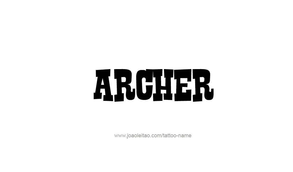 Tattoo Design  Name Archer   