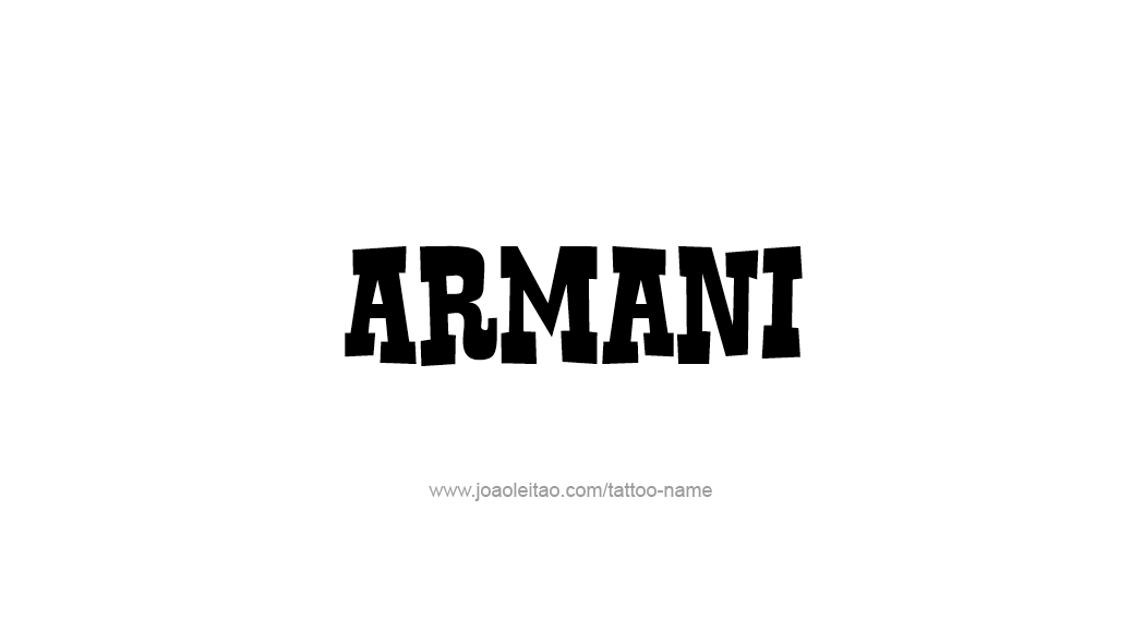 Tattoo Design  Name Armani   