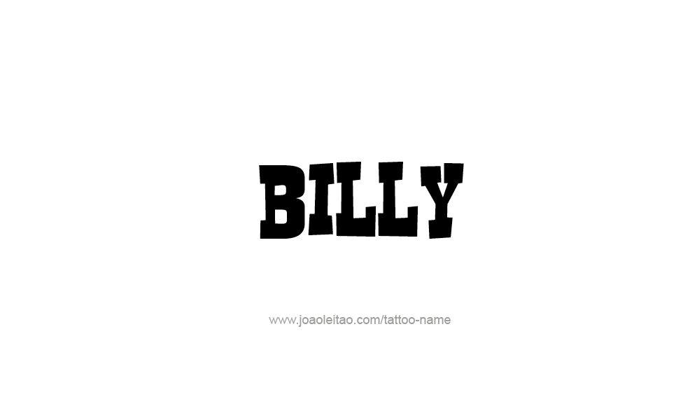 Tattoo Design  Name Billy   