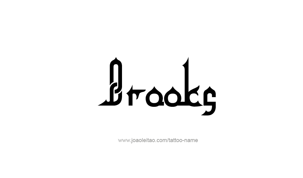 Tattoo Design  Name Brooks   