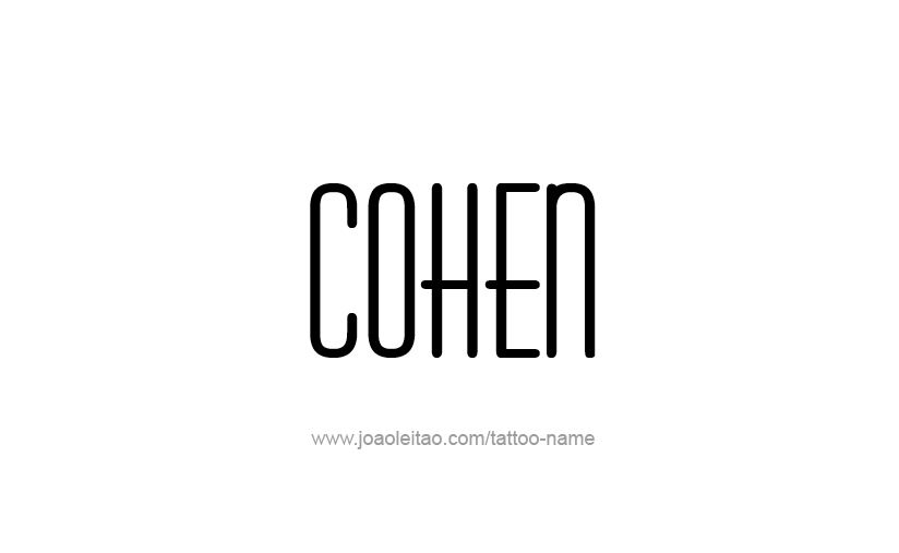 Tattoo Design  Name Cohen   