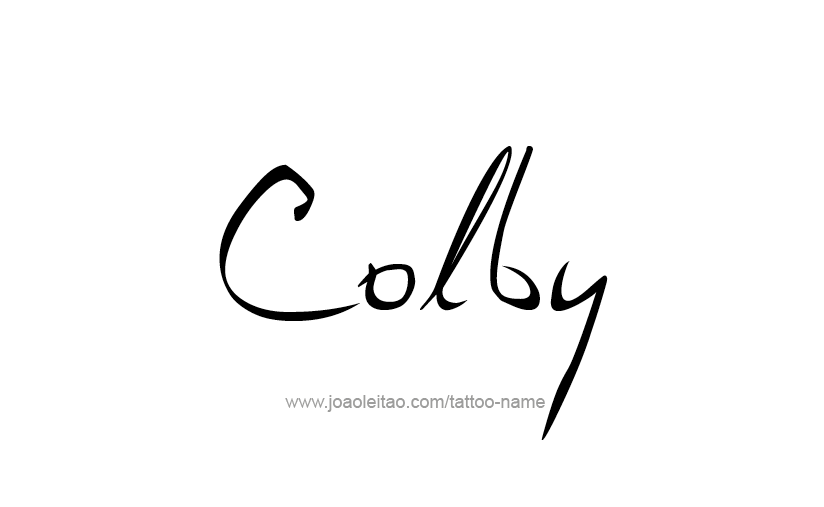 Tattoo Design  Name Colby   