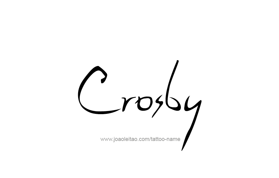 Tattoo Design  Name Crosby   