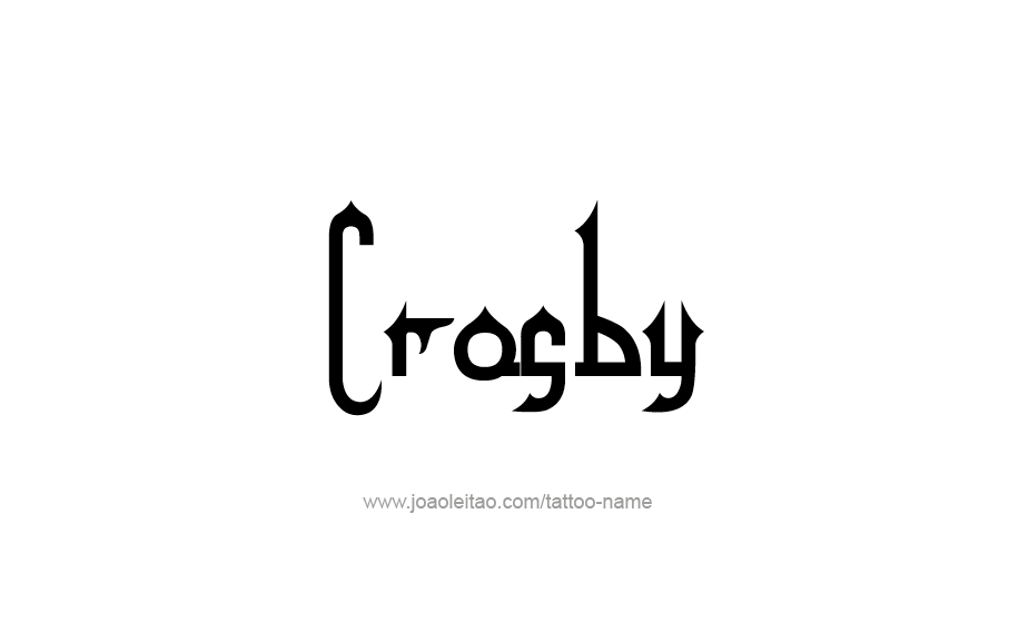 Tattoo Design  Name Crosby   