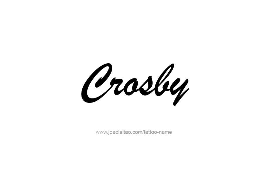 Tattoo Design  Name Crosby   