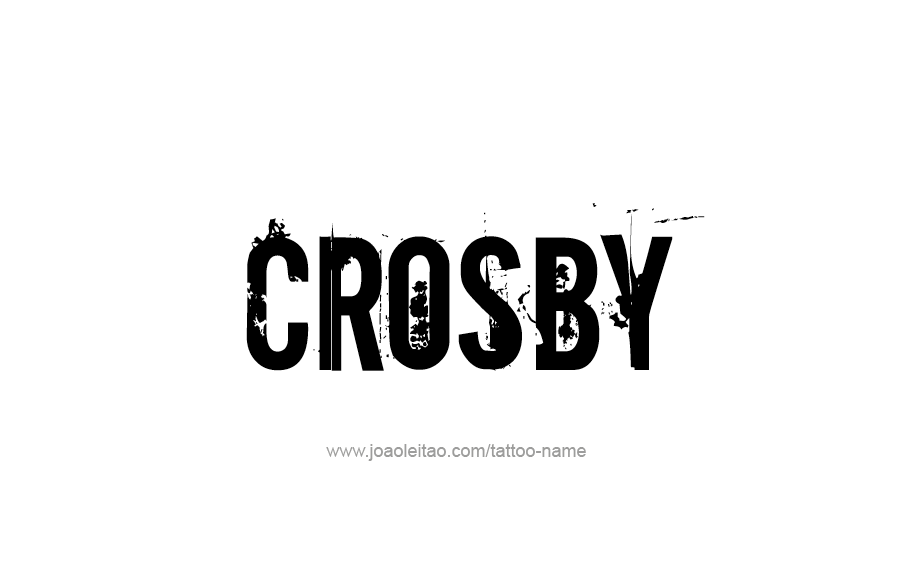 Tattoo Design  Name Crosby   