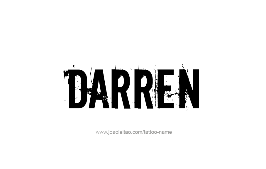 Tattoo Design  Name Darren   