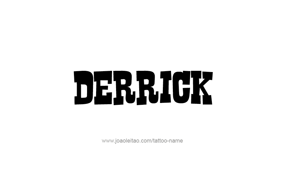 Tattoo Design  Name Derrick   