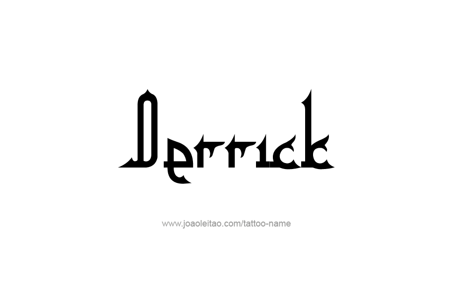 Tattoo Design  Name Derrick   