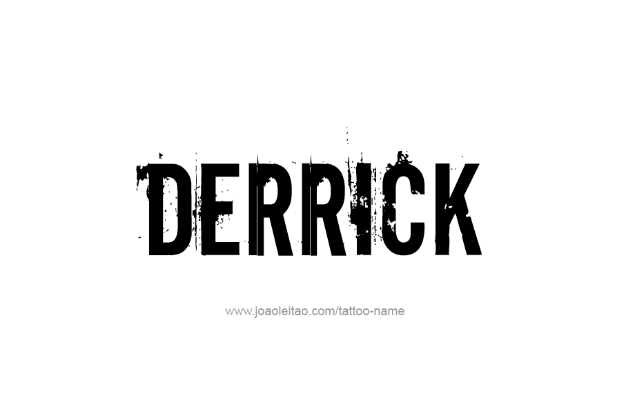 Tattoo Design  Name Derrick   