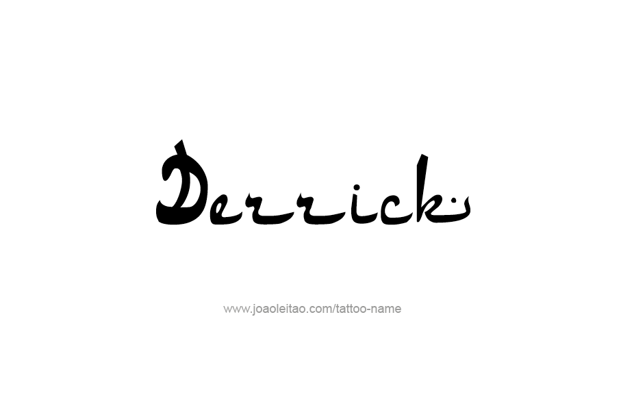 Tattoo Design  Name Derrick   