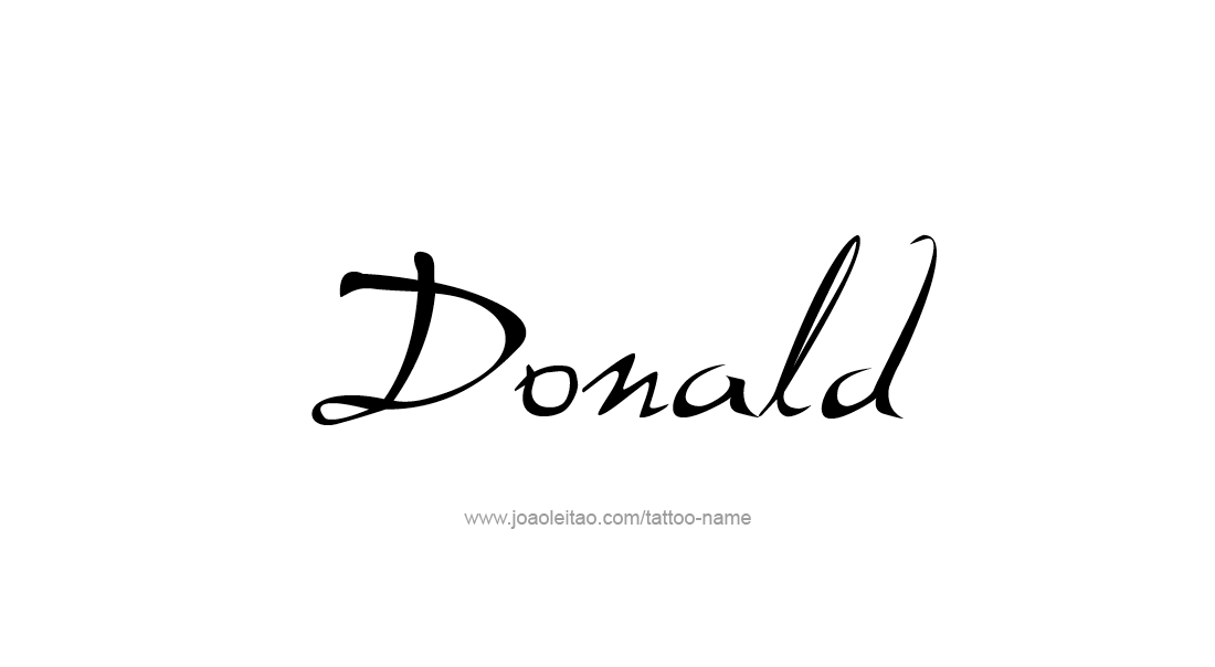 Tattoo Design  Name Donald   