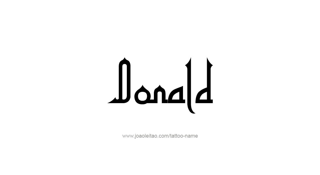 Tattoo Design  Name Donald   