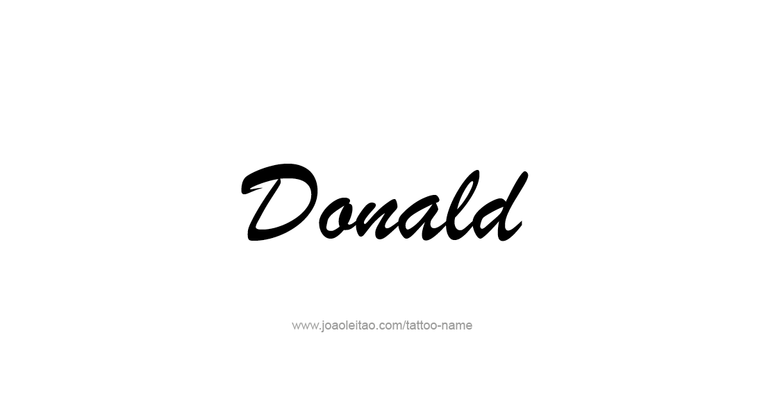 Tattoo Design  Name Donald   