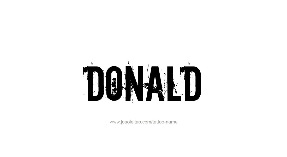 Tattoo Design  Name Donald   