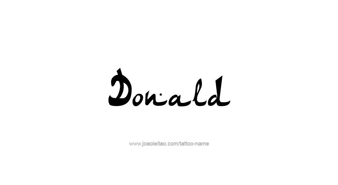 Tattoo Design  Name Donald   