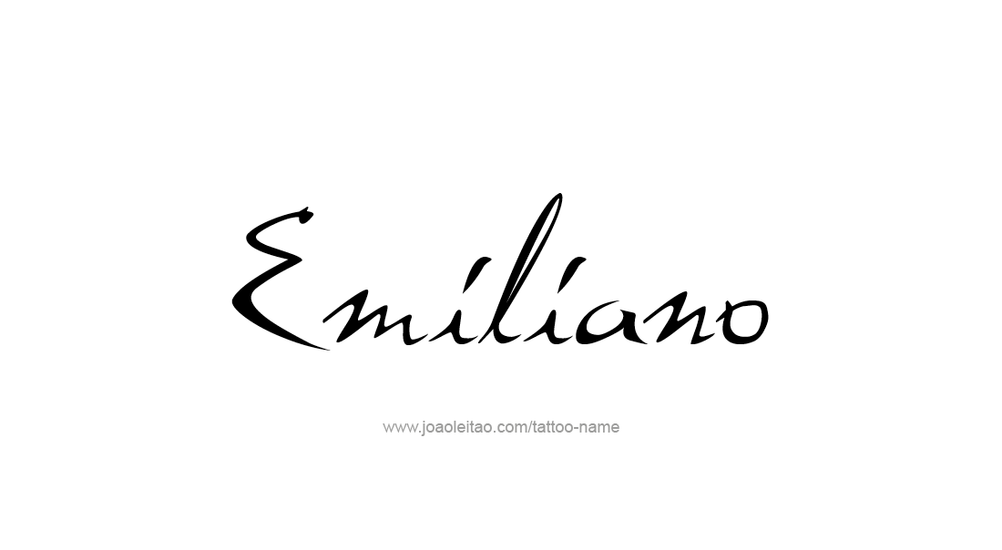 Tattoo Design  Name Emiliano   