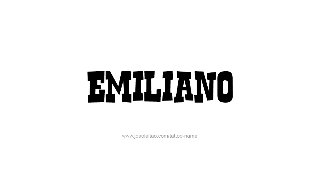 Tattoo Design  Name Emiliano   