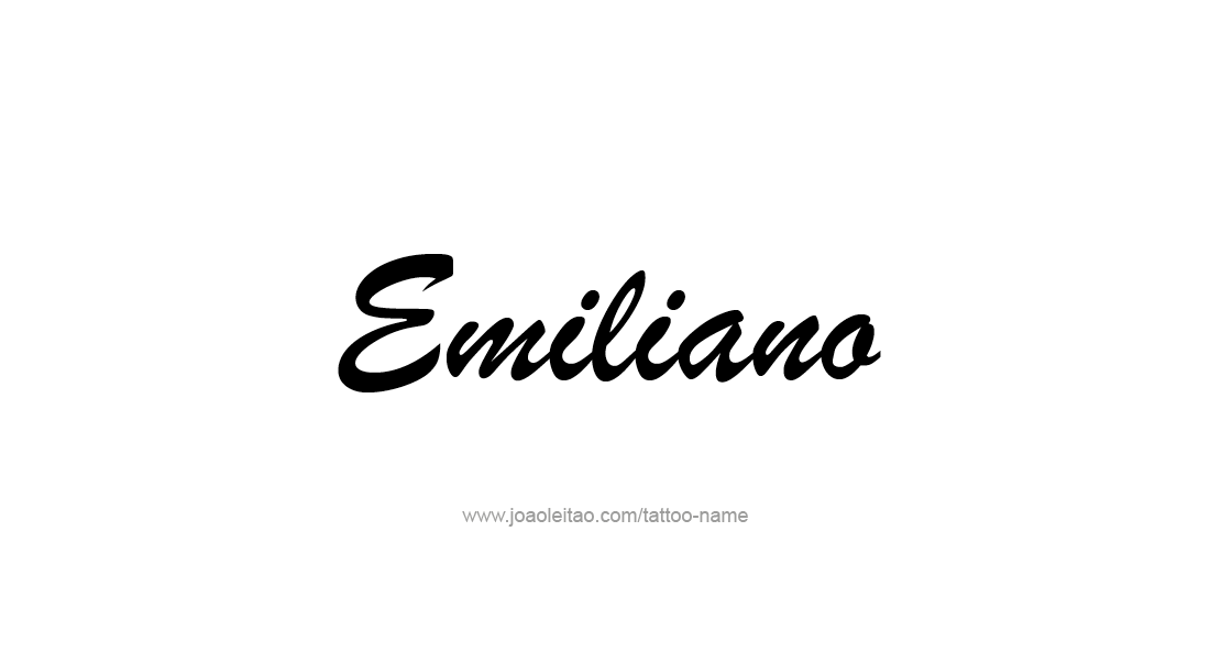 Tattoo Design  Name Emiliano   