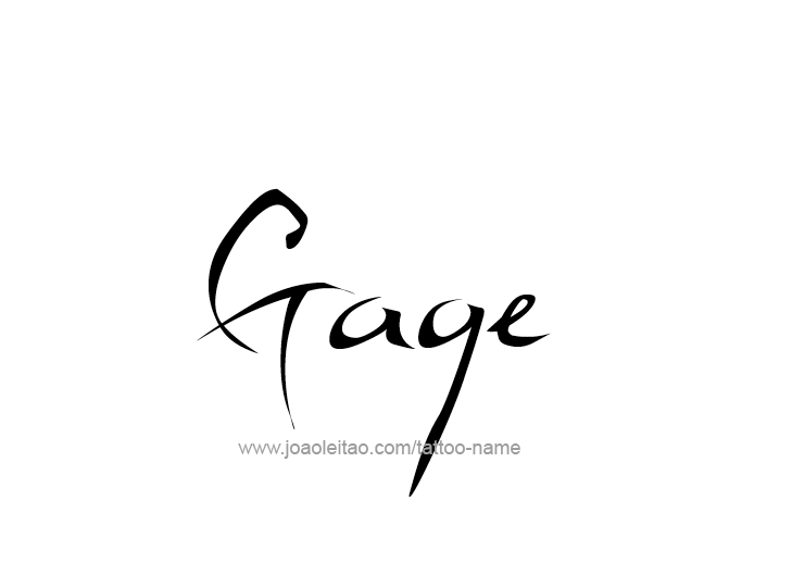 Tattoo Design  Name Gage   