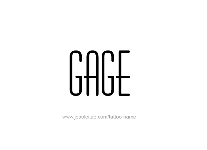 Tattoo Design  Name Gage   