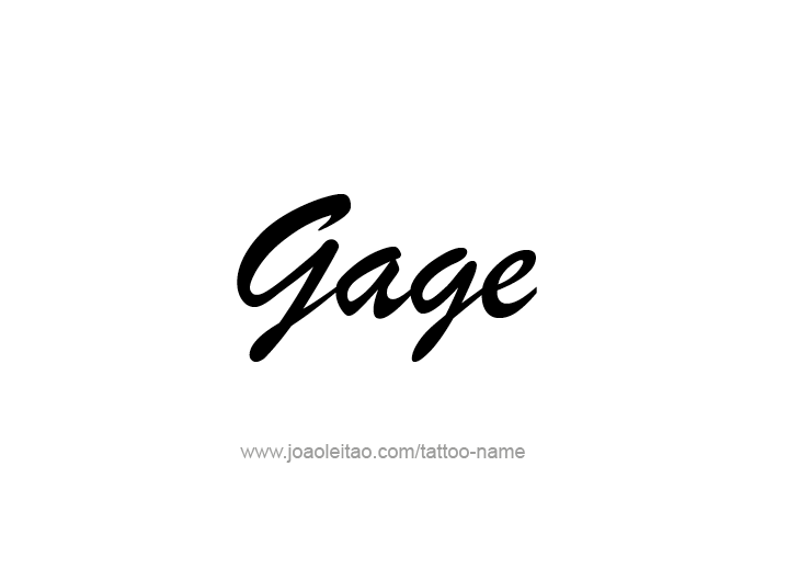 Tattoo Design  Name Gage   