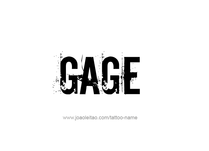 Tattoo Design  Name Gage   