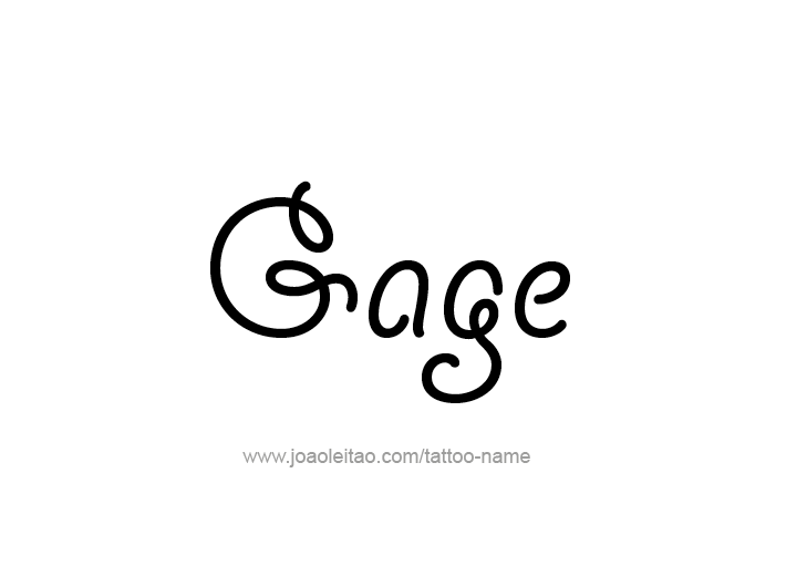 Tattoo Design  Name Gage   