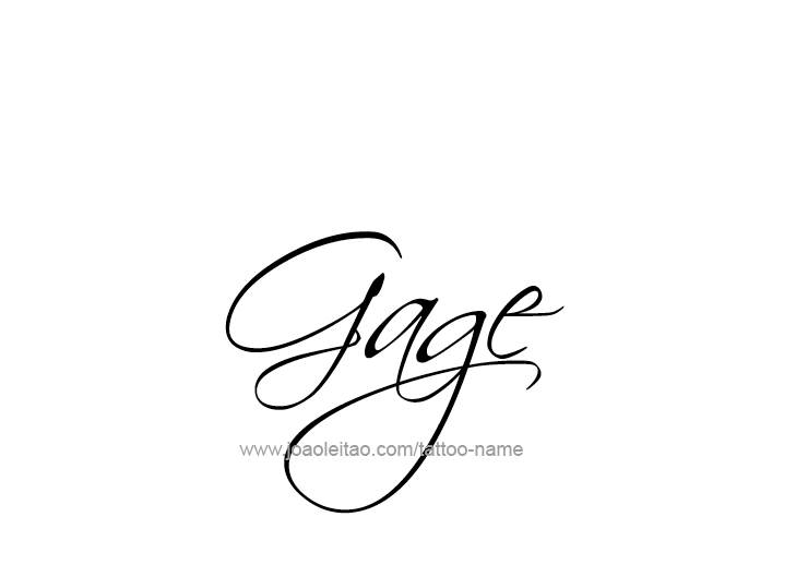 Tattoo Design  Name Gage   