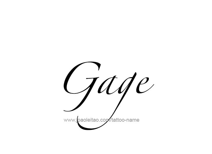 Tattoo Design  Name Gage   