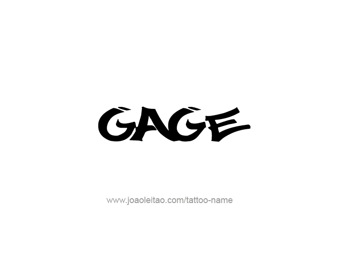 Tattoo Design  Name Gage   